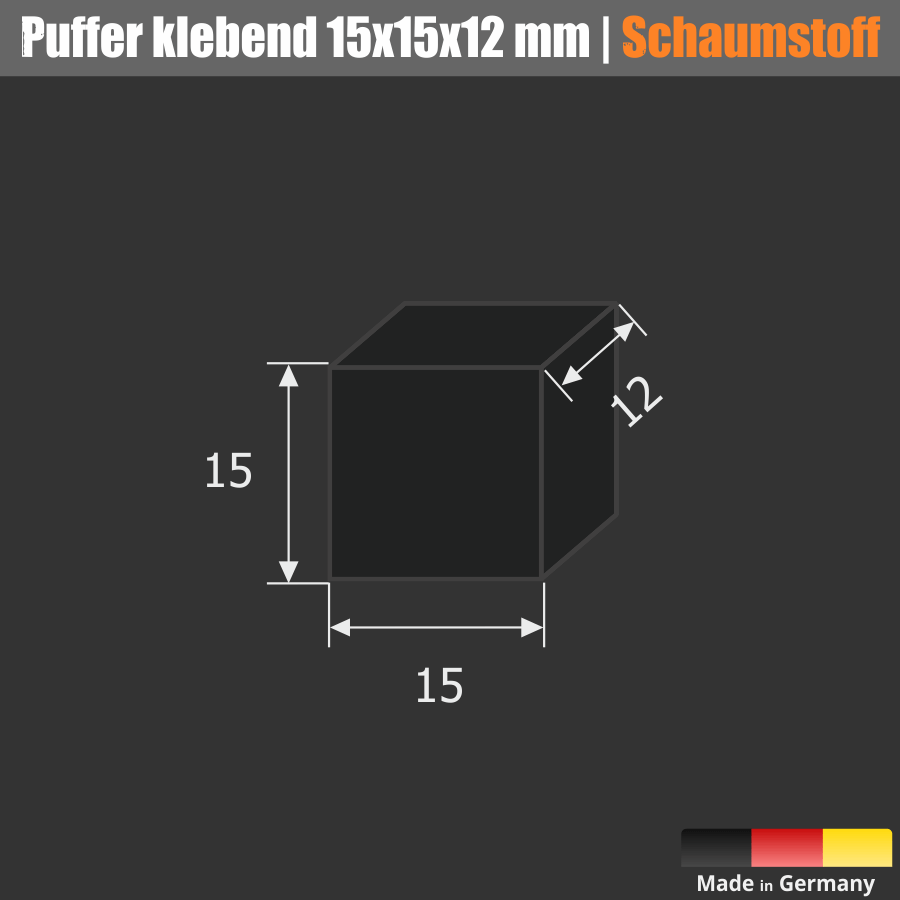 Wandpuffer schwarz selbstklebend Skizze
