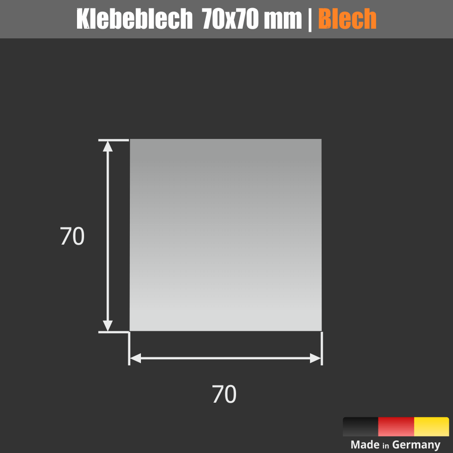 Magnet Spiegel-Montage-Set Skizze Klebeblech
