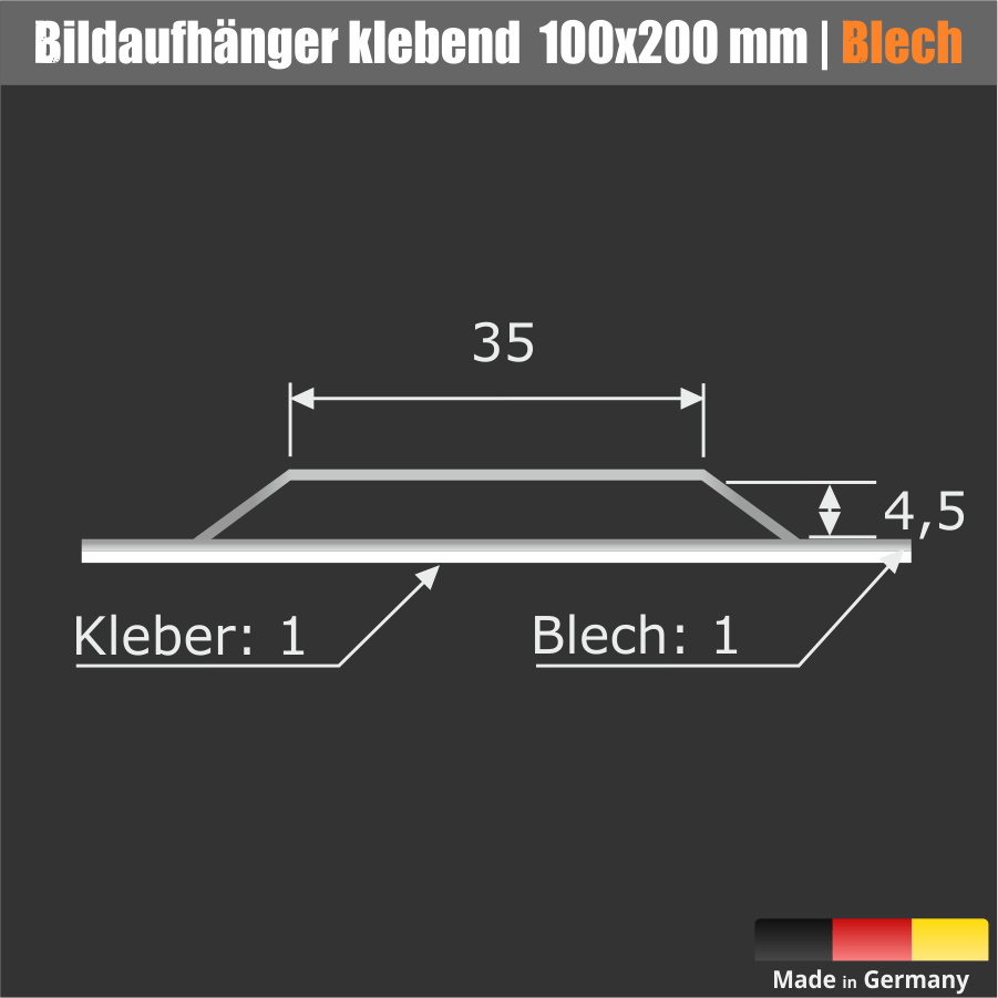 Aufhänger klebend 200x100mm Skizze2