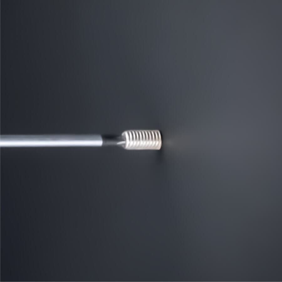 Distanzhalter verdeckte Montage Ø13x30mm Stockschraube an Wand montiert