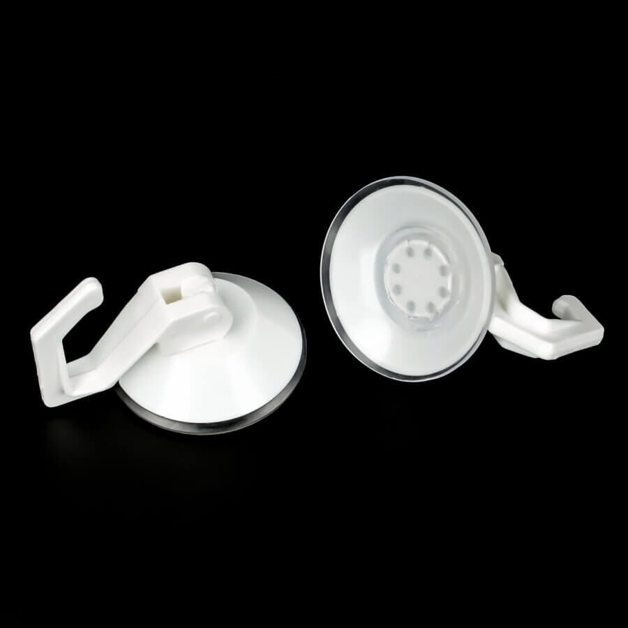 Saughaken 50 mm Saugnapf Saugnäpfe Hebelsauger zwei Stück auf dunklem Untergrund