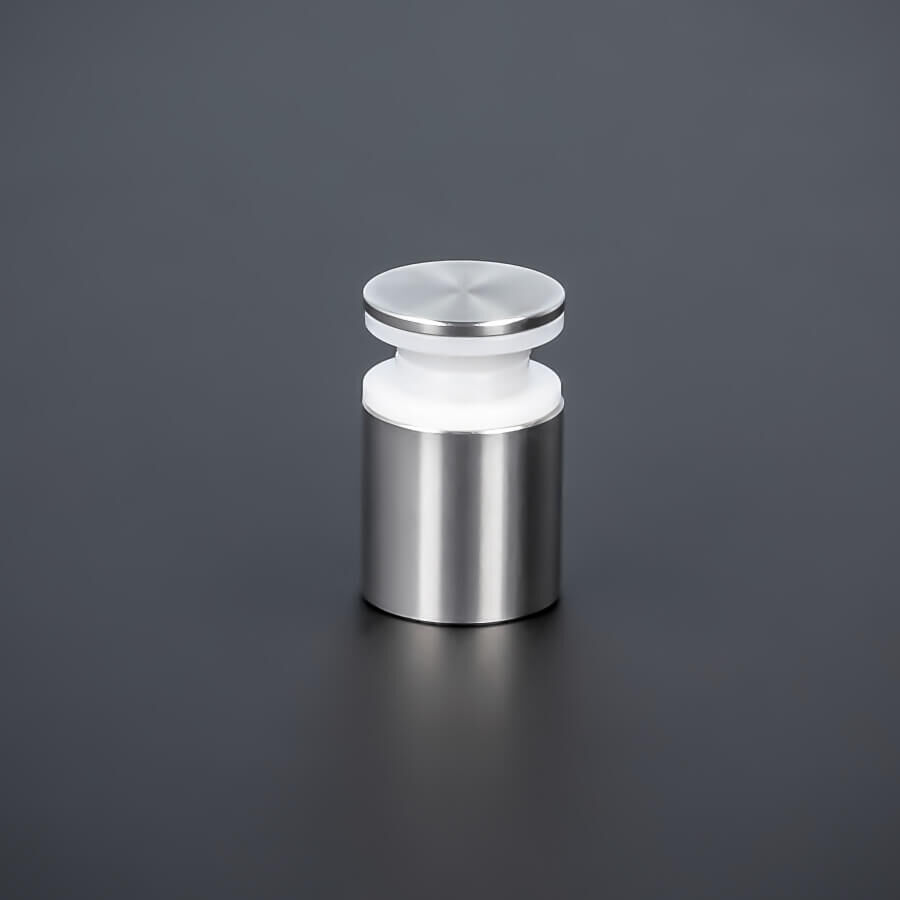 Glashalter schraubbar VA  Ø:15mm stehend auf dunklem Untergrund 