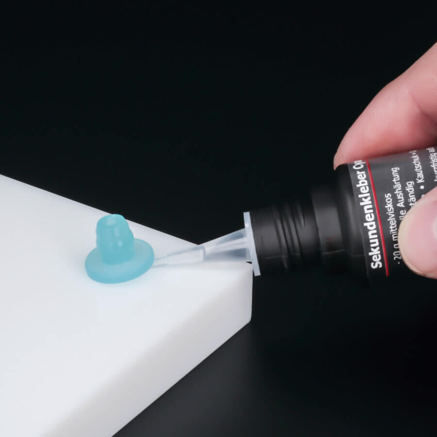 Sekundenkleber Spezialkleber 20ml Cyanacrylat Montage mit Kunststoffdistanzhalter