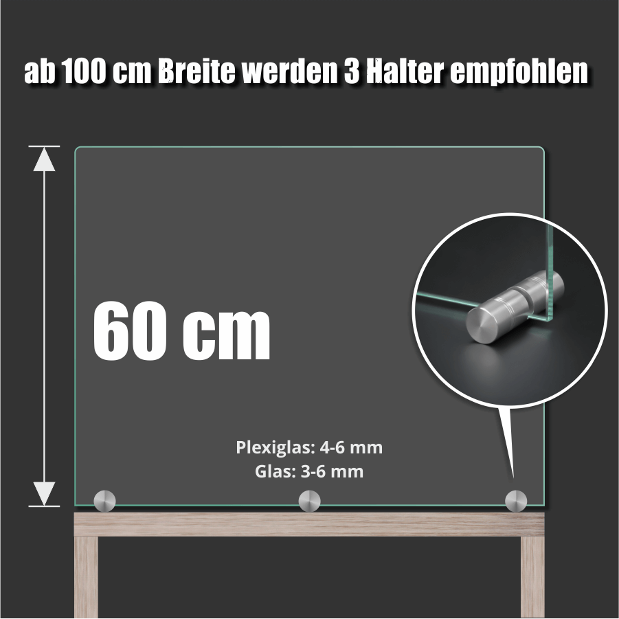 Tischaufsteller Edelstahl Montageanleitung