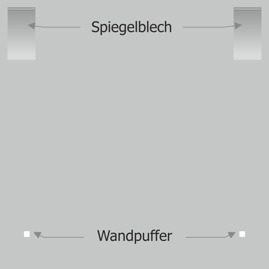 Haftblech Spiegelblech klebend 100x200mm Montageanleitung