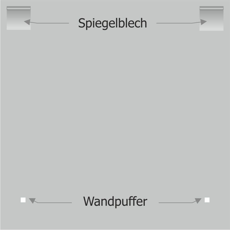 Montageblech für Spiegel selbstklebend 100x100mm Montageanleitung
