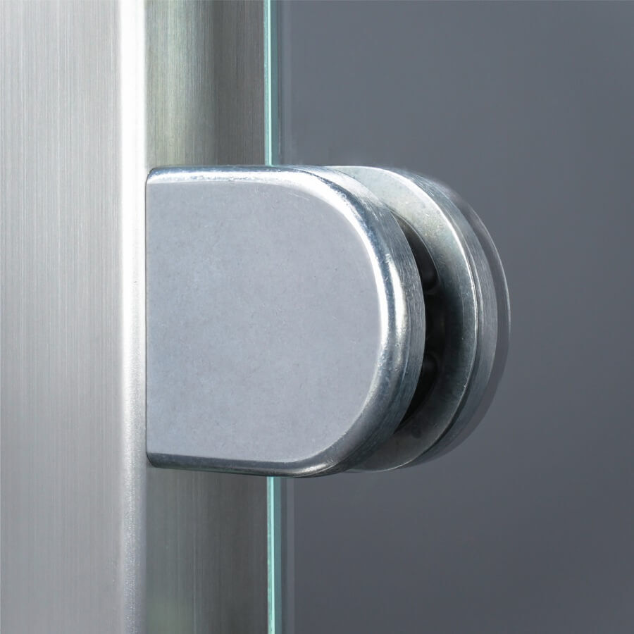 2 x Gummis 42x31 mm für Glashalter halbrund 60x55 mm Glashalter montiert an Pfosten