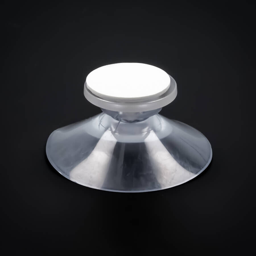 Saugnapf Ø 40 mm selbst-klebend | Saugnäpfe | Klebefläche liegend auf dunklem Untergrund