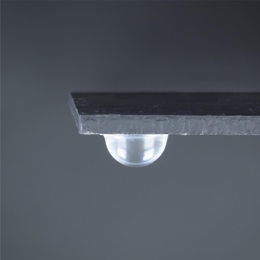 Bumpon Elastik-Wand-Puffer transparent selbstklebend Ø 16 mm über Kopf an Platte montiert