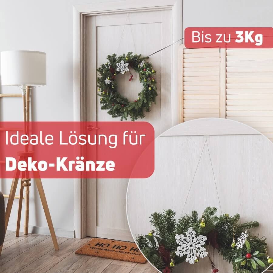 Fensterhaken Türhaken Dekohaken Kunststoff transparent Anwendungsbeispiele