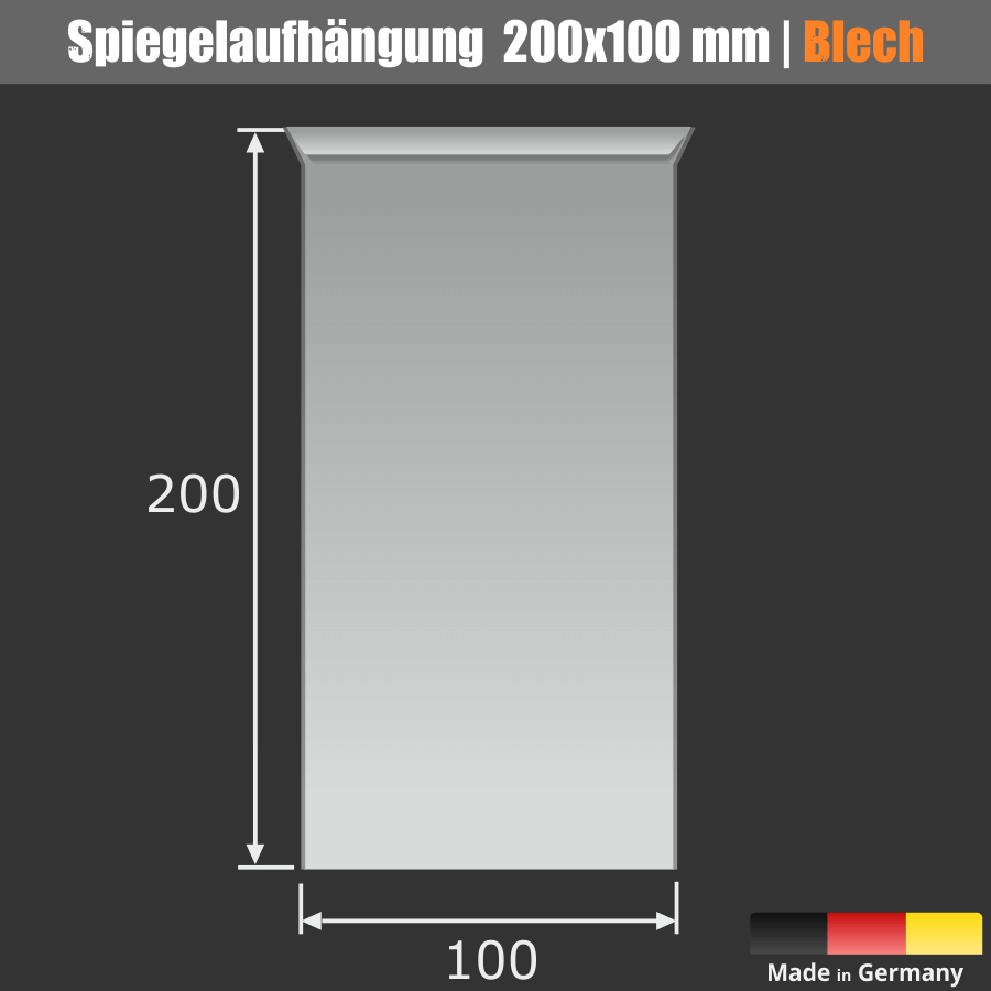 Magnet Spiegel-Montage-Set Skizze Spiegelblech