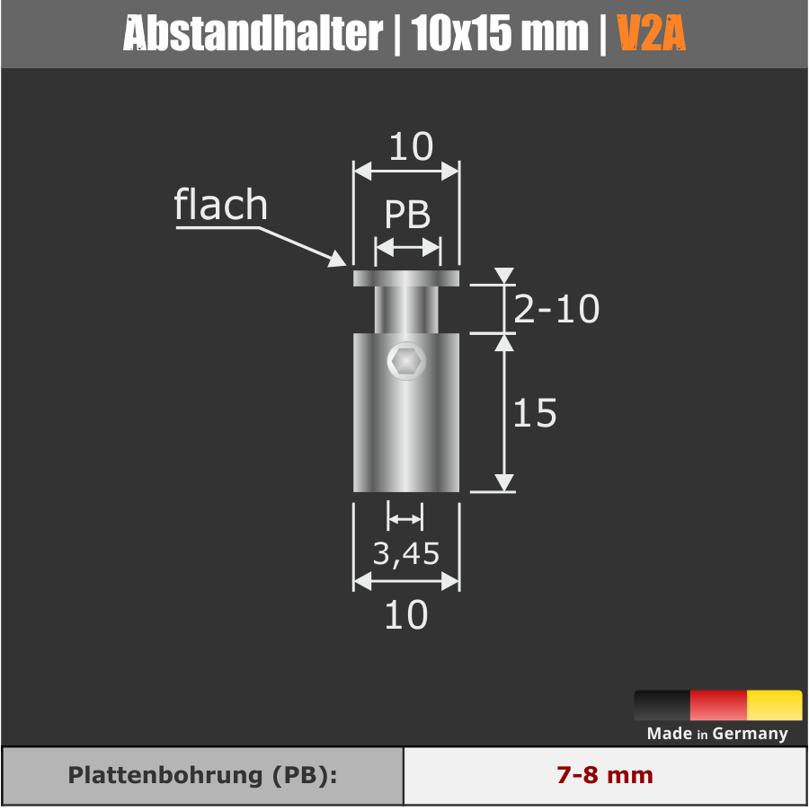 Abstandhalter klein 10x15mm Skizze1