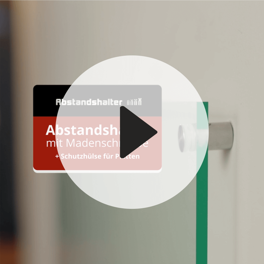 Glashalter lang Edelstahl Video