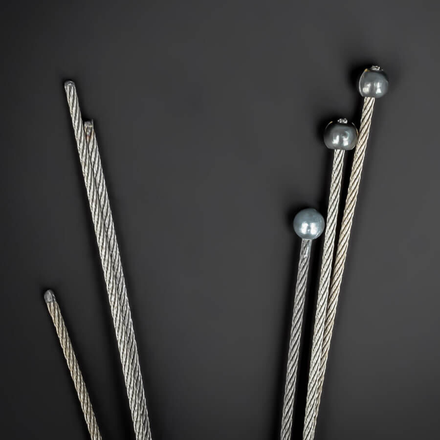 Edelstahlseil Ø1,5mm Niro mit Kugelkopf-Ø 5mm | Länge: 0,5 - 5 m