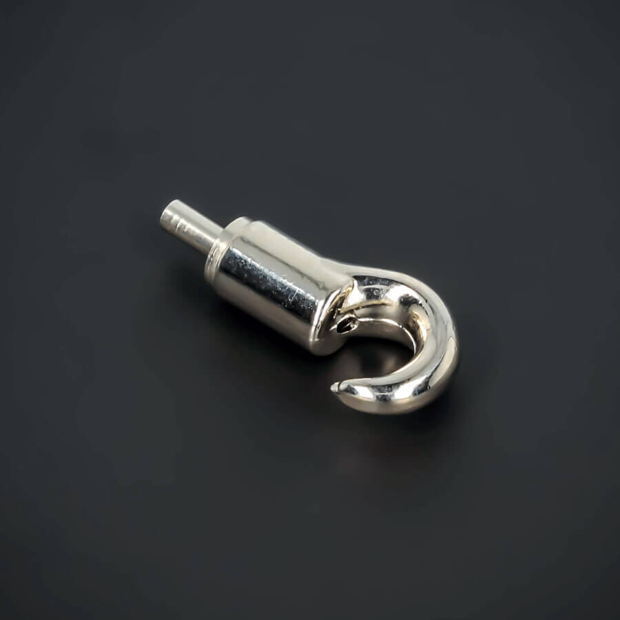 Cable Blocker | Deckenabhänger Seilspanner Haken liegend auf dunklem Untergrund