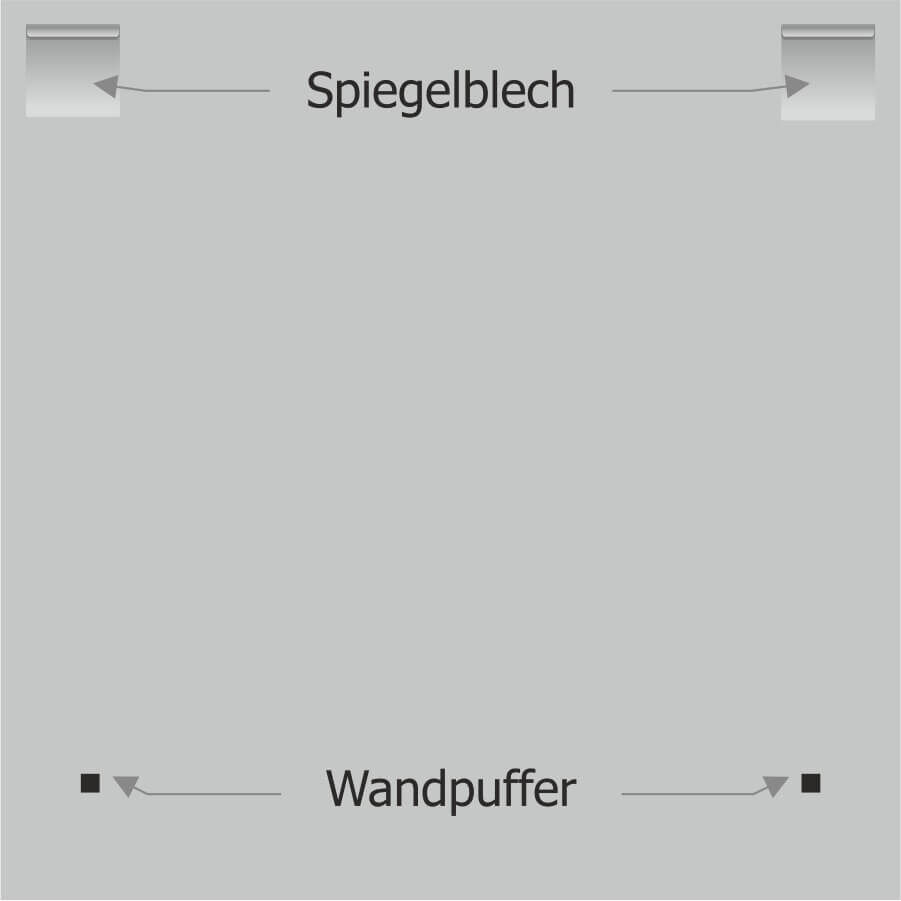 Spiegelaufhänger  selbstklebend 70x70mm Montageanleitung