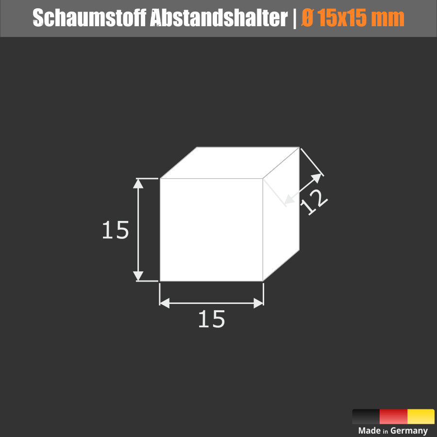 Selbstklebender Puffer Skizze mit Maße