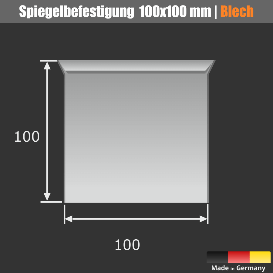 Magnet Spiegel-Montage-Set Skizze Spiegelblech