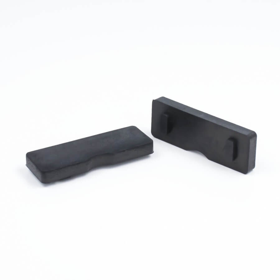 2 x Gummis 6 mm 54x19 mm für Glashalter eckig 60x50/60 mm PS: 6-12,76 mm liegend und stehend auf hellem Untergrund