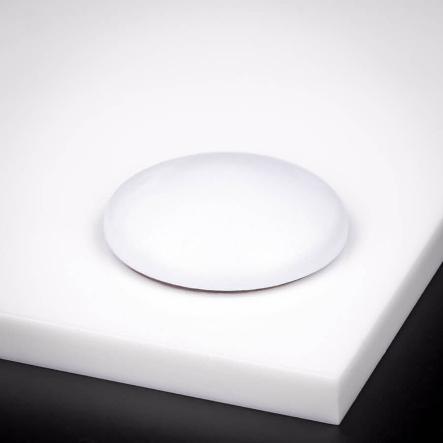 Wand-Tür-Puffer Ø 40 mm WA 10 mm Stopper montiert auf heller Platte
