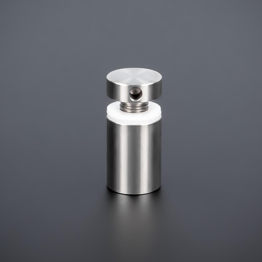 Wandhalter schraubbar V2A Ø15 mm stehend auf dunklem Untergrund