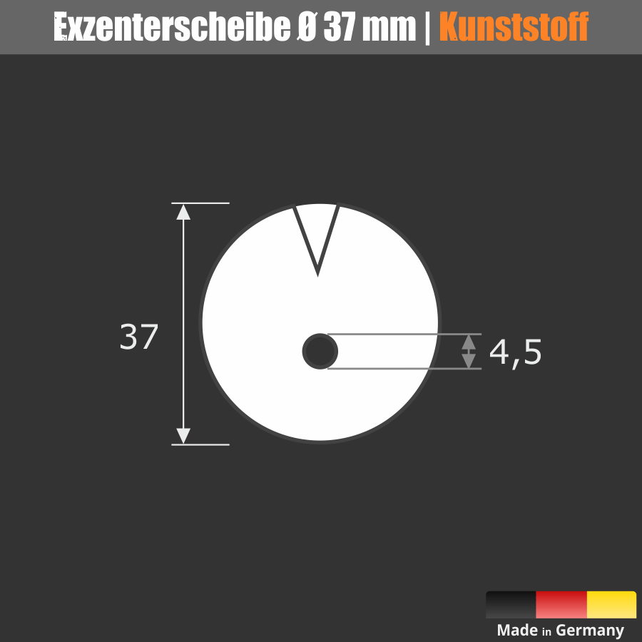 Weiße Exzenterscheibe Skizze