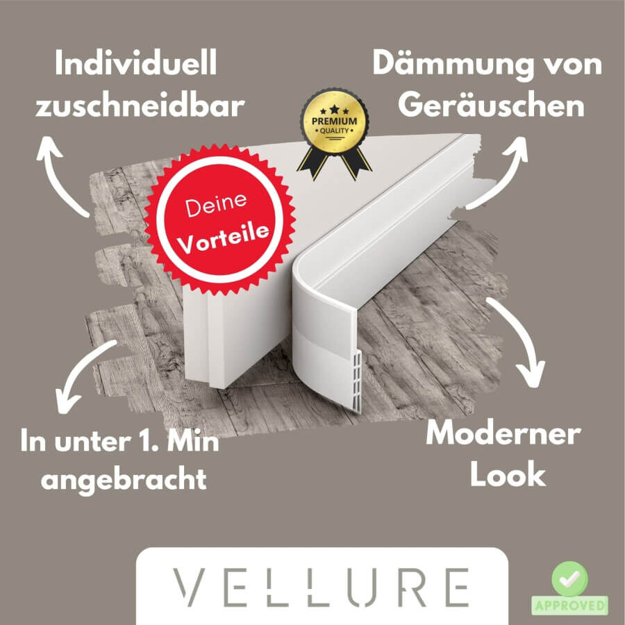 Türdichtung unten Zugluftstopper eigenschaften des Produkts mit braunem Hintergrund