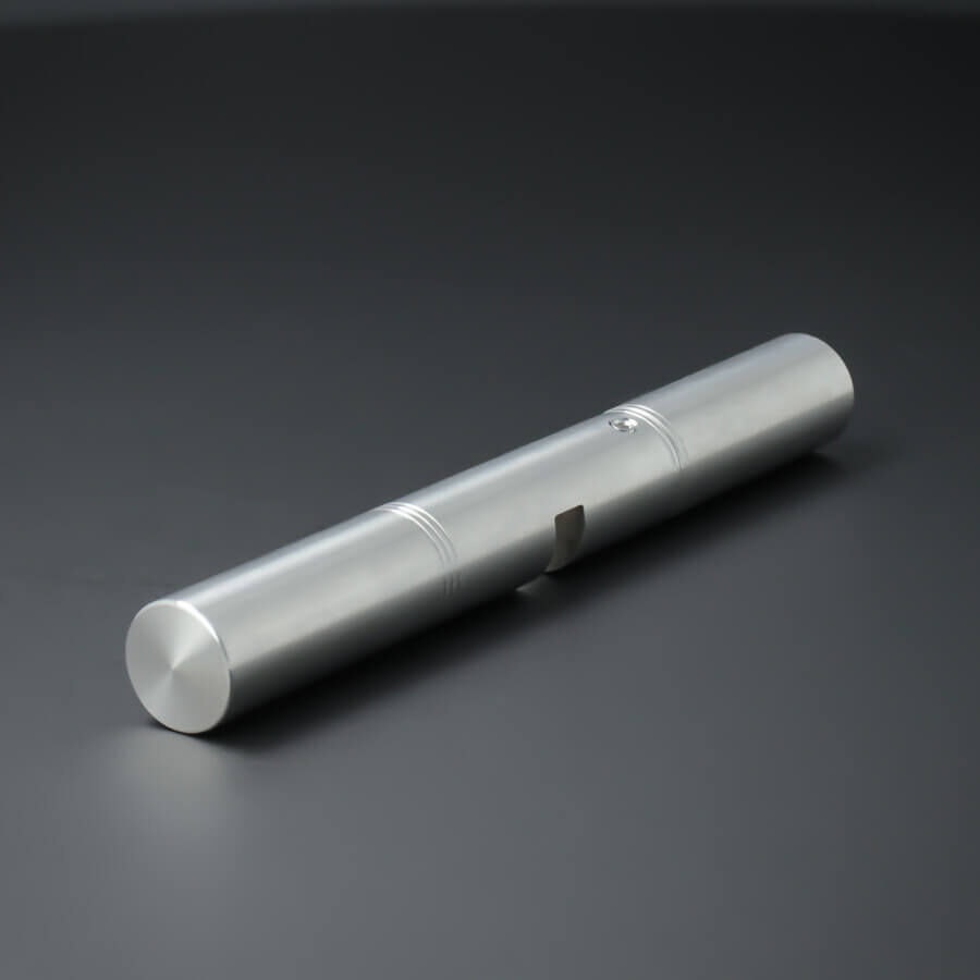 Tischaufsteller 150mm Spuckschutz Plexiglas Glas Platten Ø18 gedreht liegend auf dunklem Untergrund