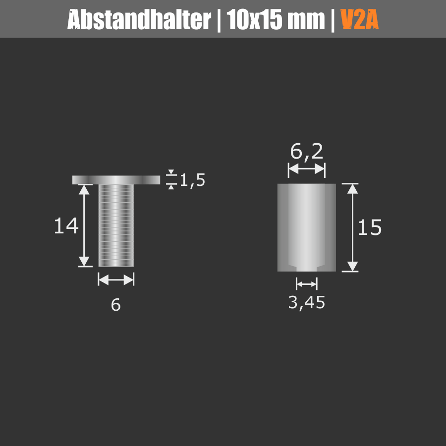 Abstandhalter klein 10x15mm Skizze2 