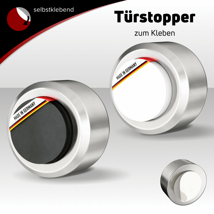 Türstopper Edelstahl selbstklebend Ø30mm Gummipuffer