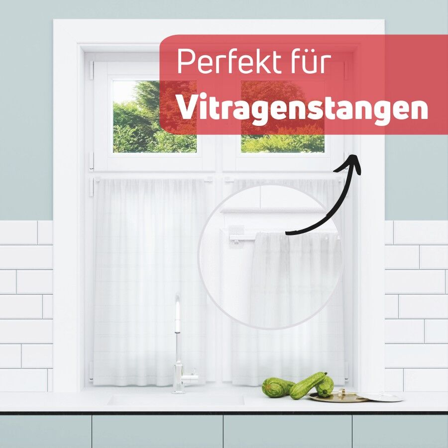 Fensterhaken Türhaken Dekohaken für Vitragenstangen