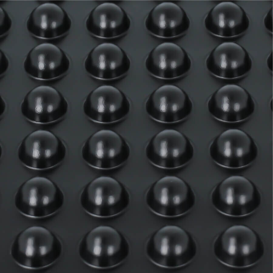 Bumpon Elastik-Wand-Puffer schwarz selbstklebend Ausschnitt Platte